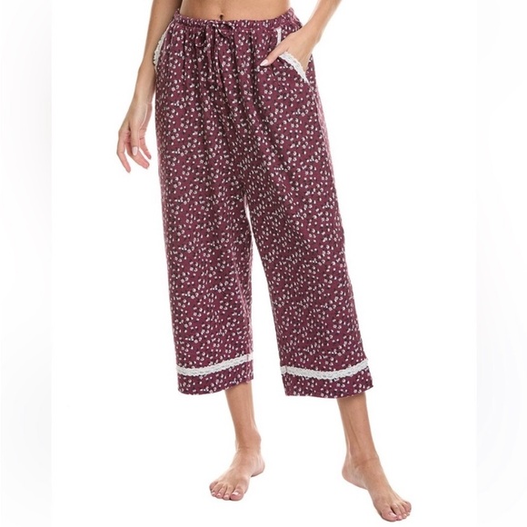 FREE PEOPLE Sugar Dreams wine combo sleep pants - Picture 1 of 2
